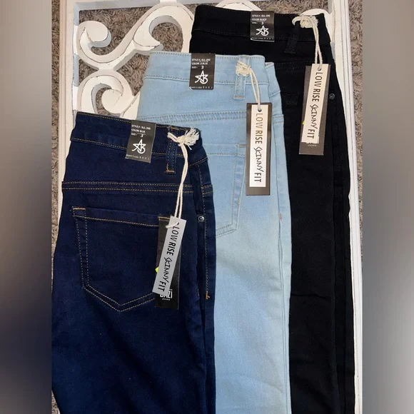 3 pairs of AMERICAN BAZI RIPPED WOMEN'S SKINNY JEANS NWTS! Size 3 ✨ - Picture 8 of 13